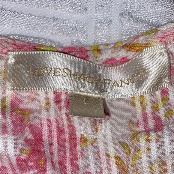 LoveShackFancy Kielle Ruffle Crop Top Floral Boho Women's Top sz Large - Picture 2 of 12